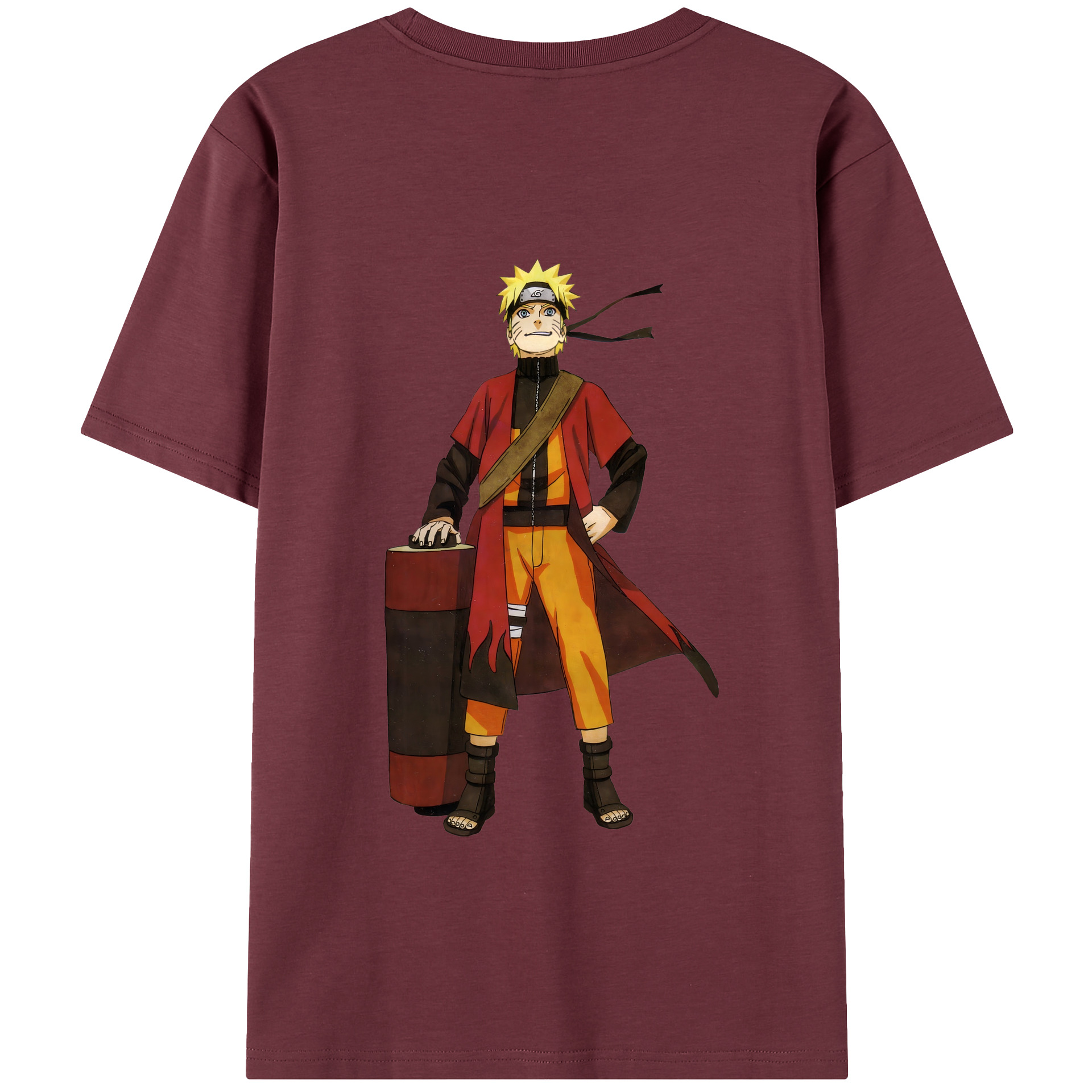 （画像用） NARUTO -ナルト- うずまき ナルト Uzumaki Naruto 綿100％半袖Tシャツ（背面プリント）